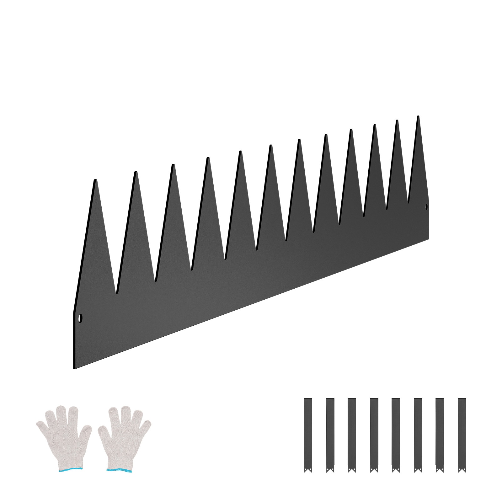 Steel Garden Landscape Edging Rust Resistant Border 6 Pack Black_voghion.com